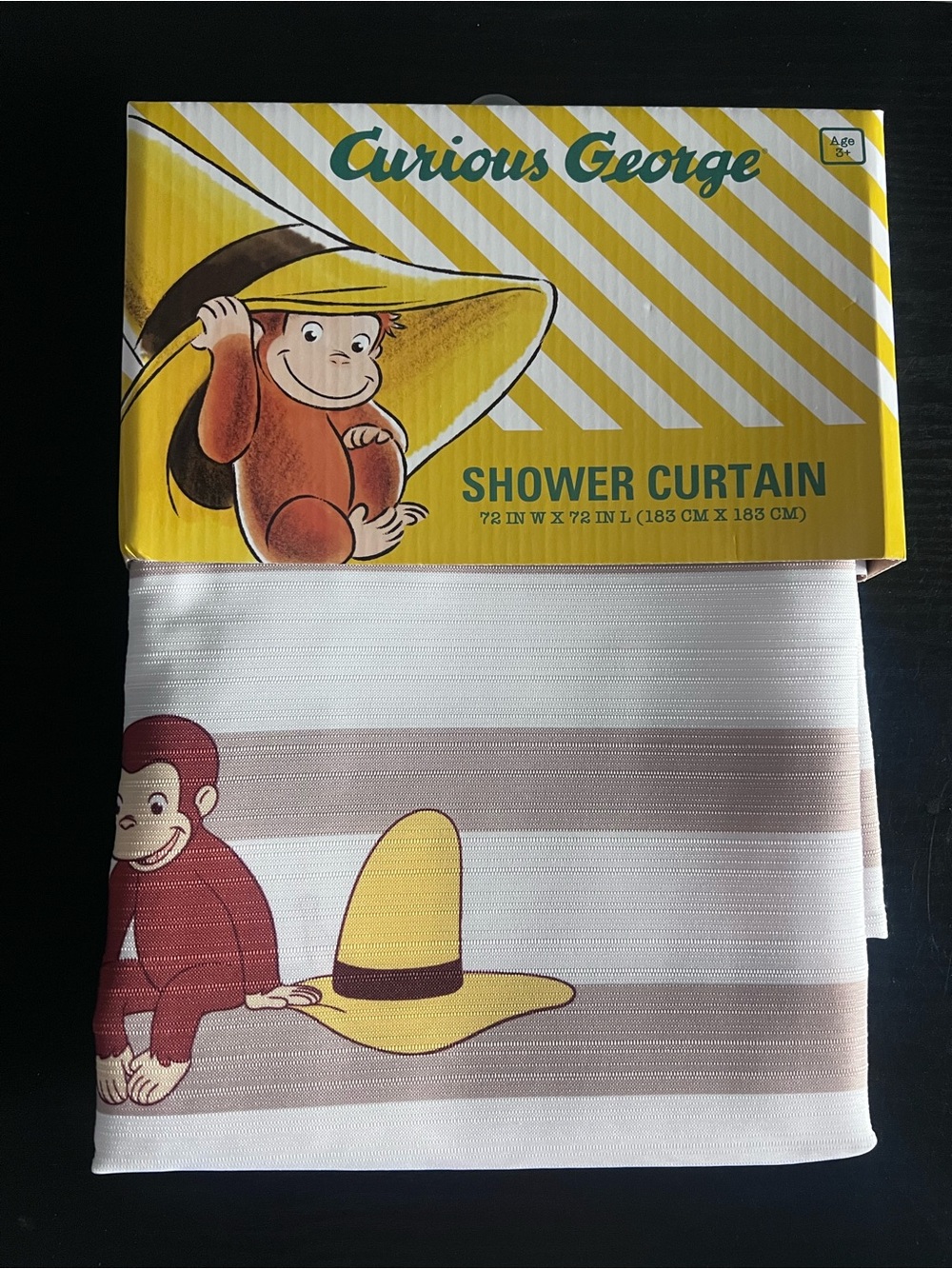 New curious George shower curtain